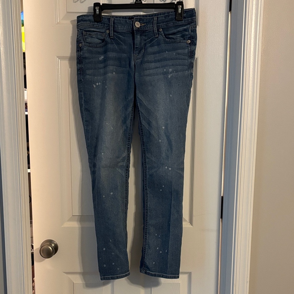 Express Women's Straight Leg Blue Jeans